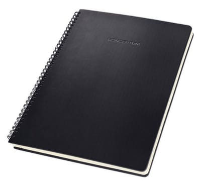 Sigel - spiraal notitieboek - Conceptum - A4 - zwart - hardcover - 160 pagina's - lijn - 80 grams papier - SI-CO821