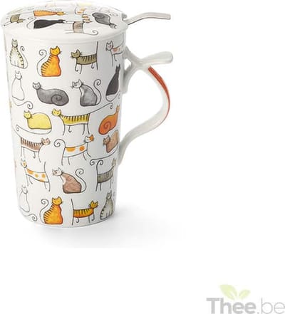 Katten theetas met filter en deksel 400ml