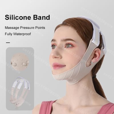 Siliconen Gezicht Afslanken Bandage Vrouwen Chin Cheek Lift Up Riem V Lijn Gezicht Shaper Facial Anti Rimpel Band Huidverzorging beauty Tools gray