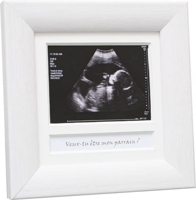 Deknudt Frames echofotolijst - wit - foto 5,5x7,5 cm met tekstvak - FR