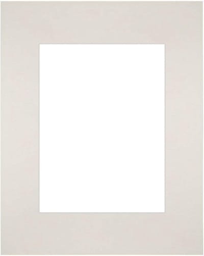 Passe-Partout Fotomaat 15x20 cm - Lijstmaat 24x30 cm - Lichtgrijs - Museumkarton - Fotolijst niet inbegrepen