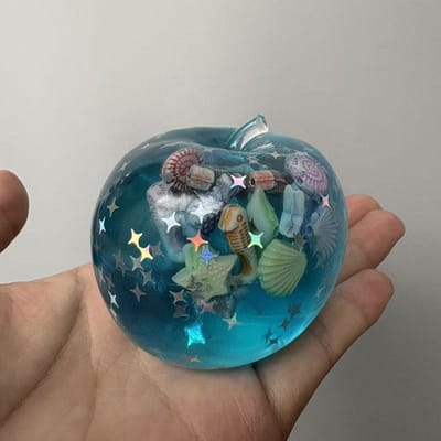 Volwassenen Squishy Oceaan Appel Stressballen Autisme Sensorisch Speelgoed Stress Angstverlichting Fidget Speelgoed Maltose Waterbal Cadeaus Bulk gray