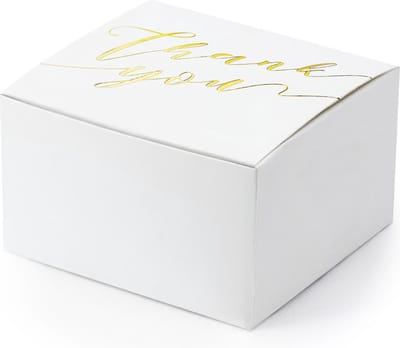 Bedankt Doosjes 'Thank You' goud (10st)