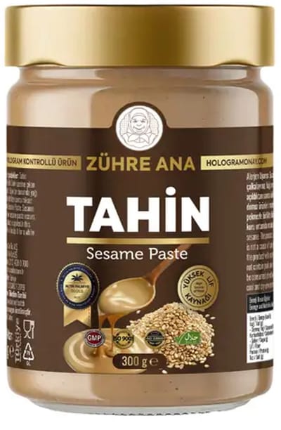 Zühre Ana Vers Geroosterde Tahin 300 gr | 100% Sesam, Zonder Toevoegingen, Glutenvrij