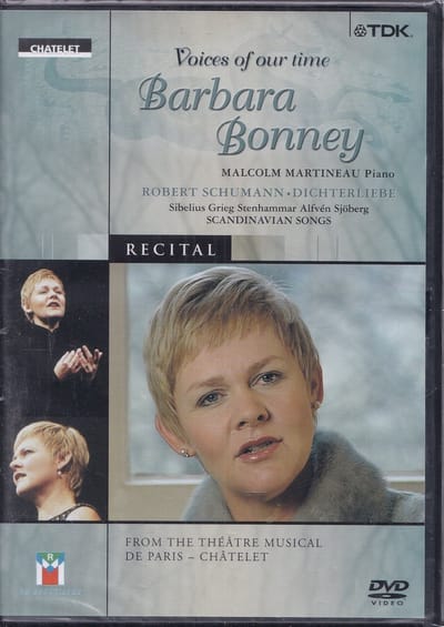 DVD Voices of our time, Barbara Bonney - Diverse componisten - Barbara Bonney (sopraan), Malcolm Martineau (piano)