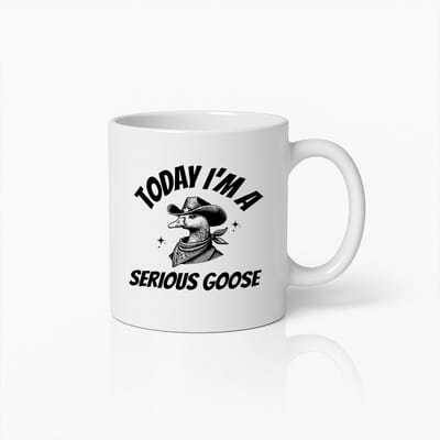 330ml Grappige Dierenmok – "Vandaag Ben Ik Een Serieuze Gans" Humoristische Koffiebeker voor Dierliefhebbers