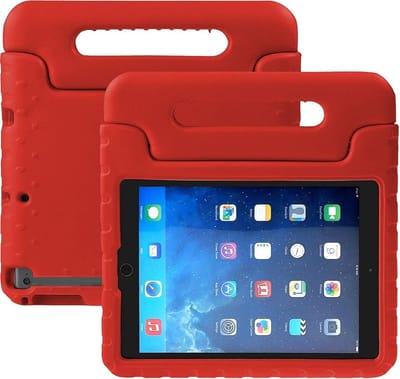 Hoesje - Geschikt voor Apple iPad 2/3/4 (2011/2012) - 9.7 inch - 2e/3e/4e Generatie - Kinderhoes Shockproof Bumper - Kidsproof Case - Tablethoes - Kinder Hoes Cover - Rood