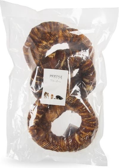 Petstyle Living Gepofte Ringen met Eend - Hondensnacks - 19cm - 5 Stuks - Donut Hond
