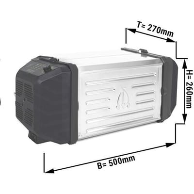 GGM Gastro Dörrgerät / Dehydrator PREMIUM - inkl. 6 Trockenschalen - 500 Watt Zwart / Zilver