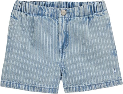 WE Fashion Meisjes relaxed fit denim short met krijtstreep