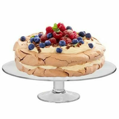 KROSNO - Harmony taartplateau - 32 cm - handgemaakt - serveerschaal - kristalglas