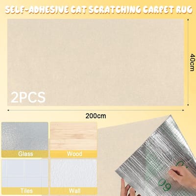 Famanu – Ronde kattenkrabmat 40 cm – Katoenen touw – Tapijt voor vloer of muur – Zwart/wit