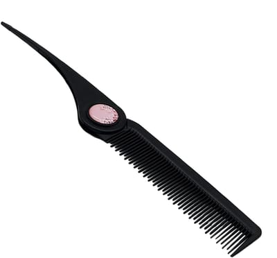 Haarscheidingskam - Opvouwbare kam - Haar stylen - Draagbaar en compact - 13 cm opgevouwen - Zwart