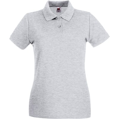 Fruit Of The Loom Vrouwen Dames-Fit Premium Poloshirt Met Korte Mouwen (Heater Grijs)