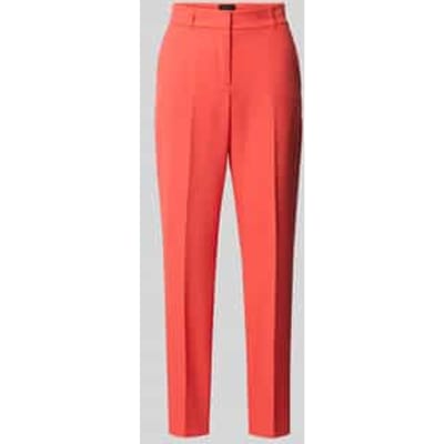 Slim fit cigarette pants met riemlussen