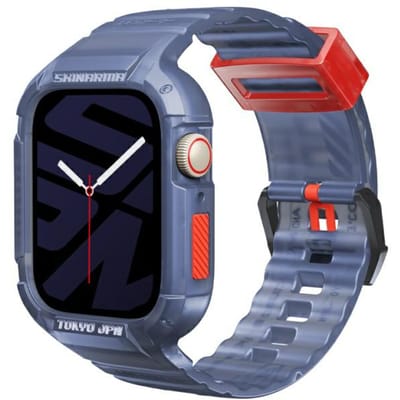 Skinarma Saido Bandje 2In1 Voor Apple Watch 45/44Mm En Behuizing Donkerblauw