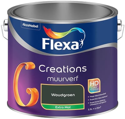 Flexa - Creations Muurverf Extra Mat - Woudgroen - Mengverf - 2,5 L