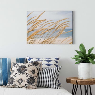 Canvas print DD123036 Dune grass A.S. Création 0,7 x 0,5 m Blauw Kantoor Hal/Gang Keuken Slaapkamer Woonkamer