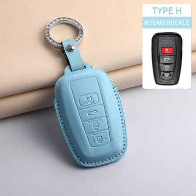 Autosleutelhoesje Cover Voor Toyota Chr Camry C-Hr Rav4 Corolla Highlander Prius Land Cruiser Prado Auto Beschermende Sleutelkap Accessoires gray