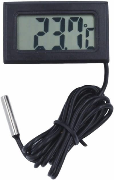 Digitale Thermometer - Mini Display - Aquarium Temperatuur - Waterdichte Sensor - 1-5m Kabel - Zwart