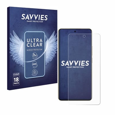 Savvies - Screenprotector voor realme 16 - Folie Beschermfolie transparant 18 Stuks