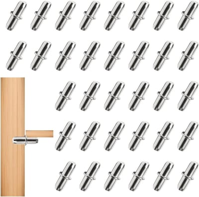 Set van 120 Ondersteuners voor Planken van 5 mm, Ideaal voor Keuken, Kasten en Boekenkasten, Stevige Plankdragers voor Glas en Metaal