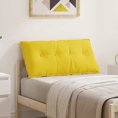 vidaXL - Rugkussen - Licht - Geel - 200 - x - 19 - x - 50 - cm - Stof