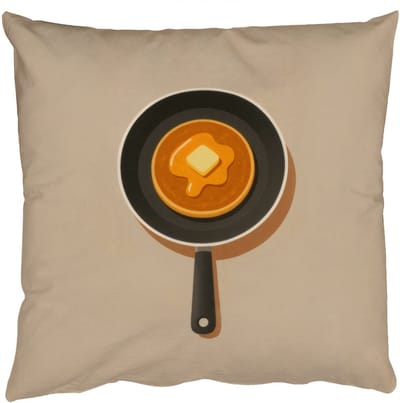 Sierkussens - Kussentjes Woonkamer - 50x50 cm - Pannenkoek - Koekenpan - Boter - Minimalistisch