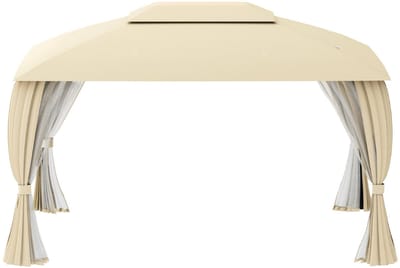 Paviljoen 4 x 3 Cape May Beige - Met zijwanden