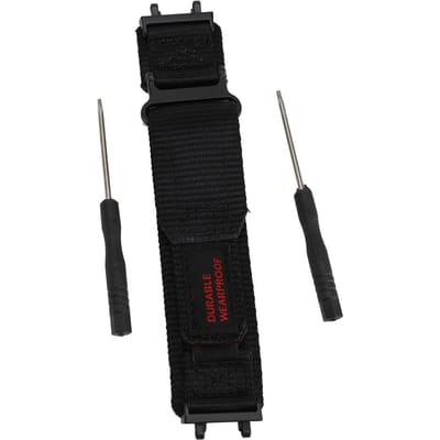 Bracelet de montre en nylon pour Huami Active Edge A2212 Fermeture auto-agrippante Style sportif Tressé Doux noir