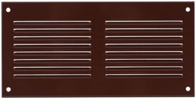 Ventilatierooster Bruin Staal 200x100mm met Muggengaas