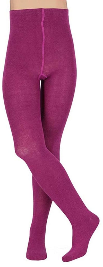 Carnaval verkleed panty voor kinderen - Maillot - paars - katoen/polyester 140/146