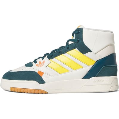 Adidas Originals Drop Step Comfortabele Trendy Lichtgewicht Duurzame Antislip High-Top Skateschoenen Unisex Skateschoenen Wit Groen Geel FZ5703 44⅔ white