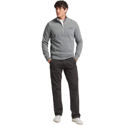 Sweater van biologisch katoen met rits Superdry Essential Logo
