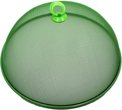Haushaltshelden Vliegenkap/voedselkap - groen - metaal - D35 x H16 cm - Ongedierte bescherming