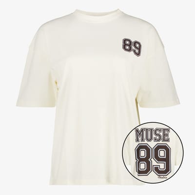 TwoDay dames T-shirt met backprint wit - Maat L