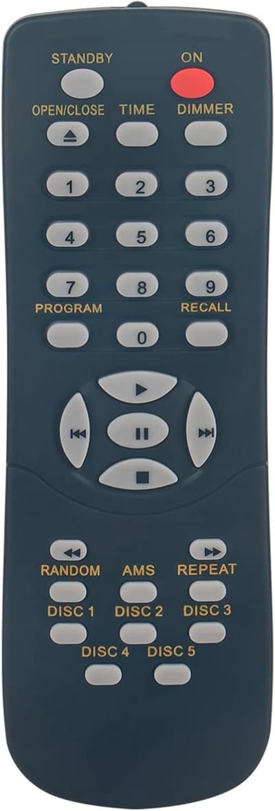 CD Wisselaar Afstandsbediening - Universele Bediening - Muziek Afspelen - Directe Werking - 15 x 8 x 0.8 cm - Zwart