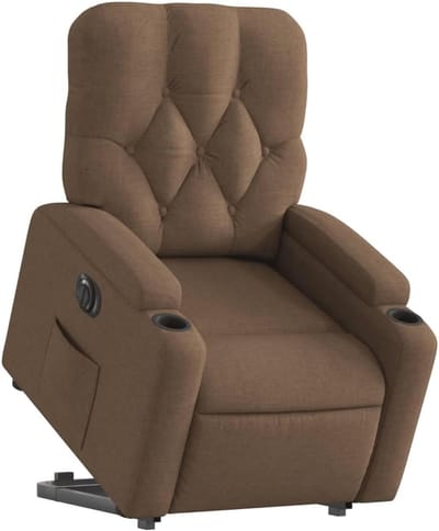 Elektrische Sta-op-stoel - Comfortstoel Relaxfauteuil - Ondersteuning en Ontspanning - Automatische Rugleuning Verstelling - 74 x 142 cm - Bruin