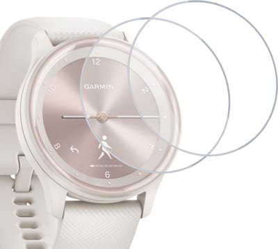 2x Geschikt voor Garmin Vivomove Sport Screenprotector - Beschermglas Folie Geschikt voor Garmin Vivomove Sport