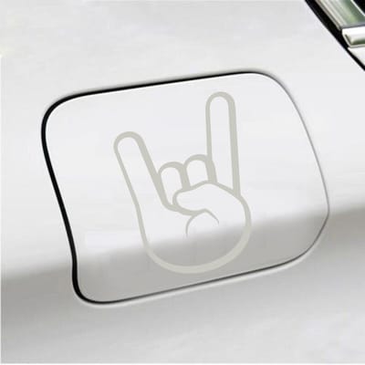 Bumpersticker - Rock N Roll - 12 X 9 - Zilver
