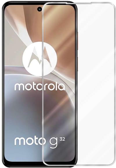Cadorabo Screenprotector geschikt voor Motorola MOTO G32 - Pantser film Beschermende film in KRISTALHELDER Geharde (Tempered) display beschermglas in 9H hardheid met 3D Touch