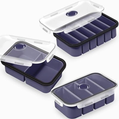 Soep bewaardozen set van 3, 125 ml, 250 ml en 500 ml - Ideaal voor soep, bouillon en sauzen, vriesbestendig en met deksel