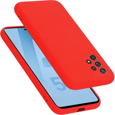 Cadorabo Hoesje geschikt voor Samsung Galaxy A52 (4G / 5G) / A52s in LIQUID ROOD - Beschermhoes gemaakt van flexibel TPU silicone Case Cover