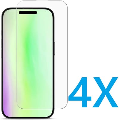 Glasplaatje Geschikt voor: Apple iPhone 17 - 4x Screenprotector - screen protector - glas - bescherm - beschermglas