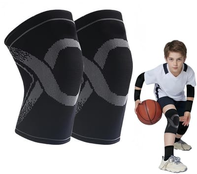 Verstelbare kniebeschermers voor volleybal, basketbal en yoga - Ademend, elastisch en antislip, maat M