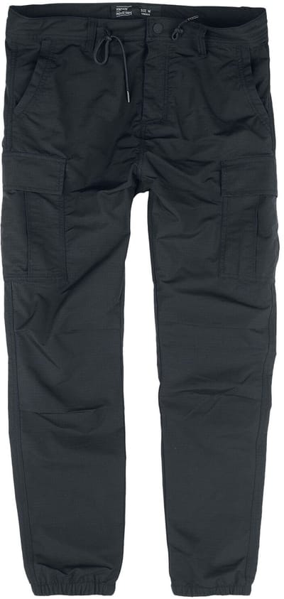 Vintage Industries Clyde Pants Cargobroeken zwart M Katoen - Basics
