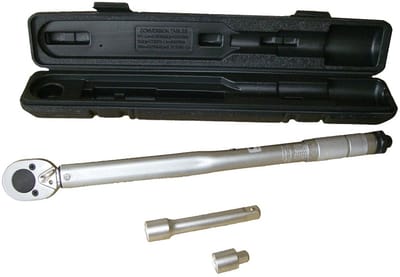 Stahlkaiser Momentsleutel 1/2'' 42-210NM + verlengstuk + Verloop 3/8''