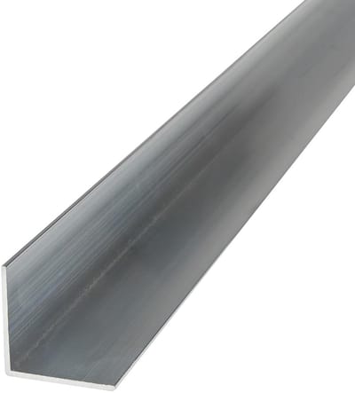 Aluminium hoekprofiel, AlMgSi0,5, EN AW-6060, blank/ruw, 100 x 100 x 6 mm, lengte: 2.000 ± 5 mm