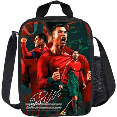 Sport Lunchbox Lekdichte Draagtas Lunchbox Ronaldo Voedselbewaarzakken Thermische Tas CR Voetbalster Geïsoleerde Lunchtassen