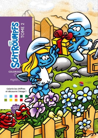 Disney Coloriages Mystères schtroumpfs (smurfen) tome 2 - Hachette - Kleuren op nummer kleurboek